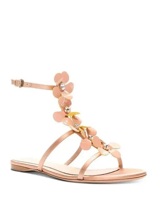 Giambattista Valli Shoes - 950$ Giambattista Valli Embellished Strappy Sandals Women's Size 9 US Nude